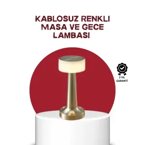 Şarj Edilebilir LED Masa Lambası – USB Girişli, Metal Yapı
