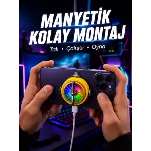 Şarj Edilebilir RGB Telefon Soğutucu Oyun Fanı