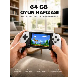Şarjlı, Hafıza Kart Destekli Oyun Konsolu Yeni Nesil