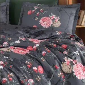 Saten Çift Kişilik Nev Takımı Alfon V1 Kahve