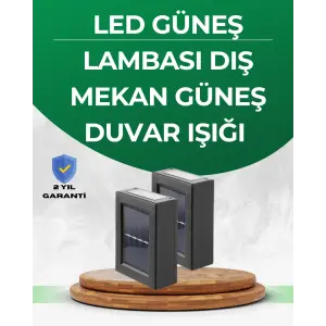 Şeffaf Abajurlu Duvar Tipi Solar Işık