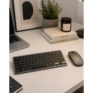 Sessiz Kullanım Sunan Bluetooth Klavye Mouse Seti Çoklu Cihaz Uyumlu