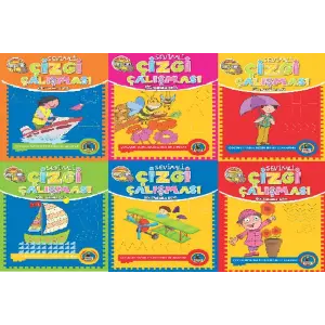 Sevimli Çizgi Çalışması (6  Set)