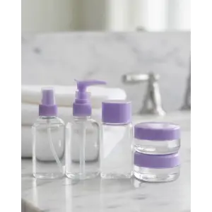 Seyahat İçin 5’li Şeffaf Kozmetik Şişe Seti 30 ml