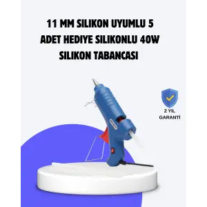 Sıcak Mum Tabancası 40W 5 Silikon Hediyeli Kolay ve Hızlı Yapıştırma