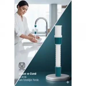 Silikon Esnek Musluk Uzatıcı – 14.5 cm Lavabo ve Mutfak Batarya Başlığı