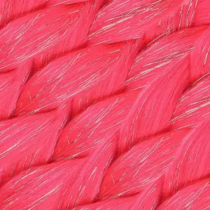 Simli Koyu Pembe Örgülük  100 Gr.