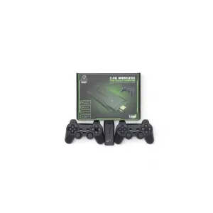 Siyah 2.4G kablosuz oyun kolu gamepad çiftli set Bluetooth özelliği olmadan - Elektronik