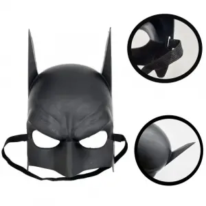 Siyah Çocuk Batman Maskesi Lastikli