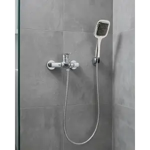 Siyah Duş Seti El Duşu Başlığı Spiral Hortum Dayanıklı Banyo Duş Aksesuarı