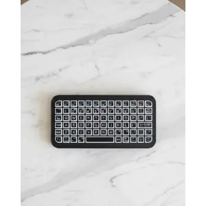 Siyah Kablosuz Mini RGB Işıklı Klavye Bluetooth 5.2 İnce Tasarım