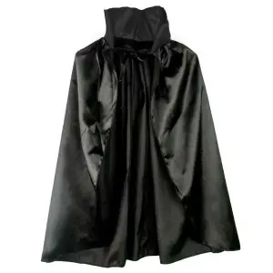 Siyah Renk Yakalı Halloween Pelerini 90 Cm Bx40