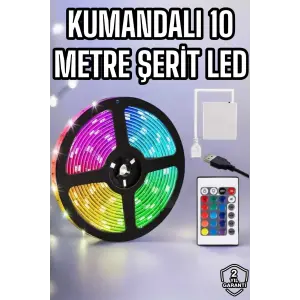 Smart Şerit Led TV Arkası Renkli Kumandalı 10 Metre