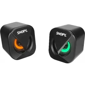 SNOPY SN-83U 1+1 2WX2 Mini Led Işıklı Usb Siyah Speaker