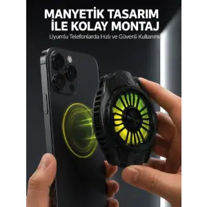 Soğutma Teknolojili RGB Işıklı Telefon Soğutucu
