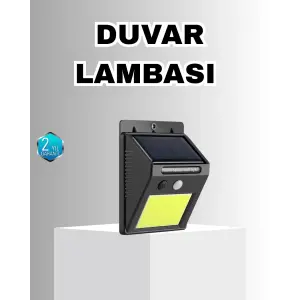 Solar Güçlü LED Dış Mekan Lambası – Güneş Enerjisiyle Şarj Olan Sensörlü Bahçe Işığı