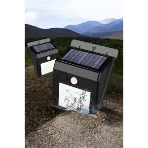 Solar Lamba Giriş, Bahçe Yol Avlu Hareket Sensörlü Led Parlak Gece Su Geçirmez
