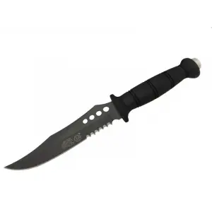 Sr S008b Lejyoner Tırtıklı Outdoor Bıçağı 29 Cm - Kauçuk Sap, Perçinli