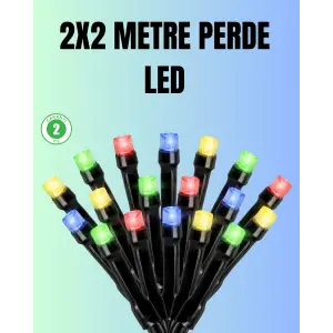 Su Geçirmez Pil Çalışan LED Perde Işık – İç ve Dış Mekan