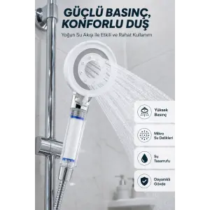 Su Tasarruflu Filtreli Duş Başlığı Yüksek Basınçlı Modern Duş Başlığı