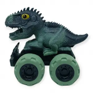 Sürtmeli Dinazor Arabalar  cm - H-20 - Stegosaurus - Yeşil - 1 ADET