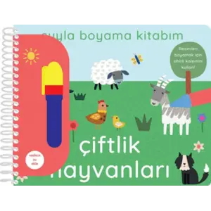 Suyla Boyama Kitabım - Çiftlik Hayvanları