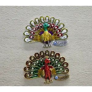 Swarovski Taşlı Tavuskuşu Magnet
