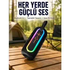 Taşınabilir Şarjlı Bluetooth Hoparlör Güçlü Bas Yeni Nesil
