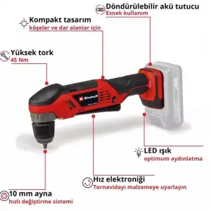 TE AD 18 Li  Solo Dik Açılı Vidalama