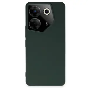 Tecno Camon 20 Pro 5g Kılıf First Silikon - Koyu Yeşil