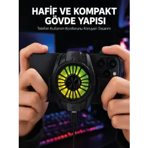 Telefon ve Tablet Uyumlu Manyetik Mobil Soğutucu Fan