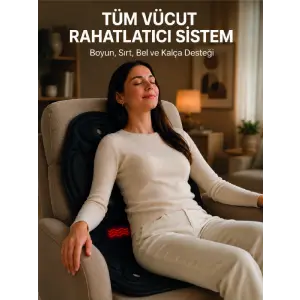 Titreşimli Isıtmalı Koltuk Tipi Masaj Minderi Ergonomik Tasarım