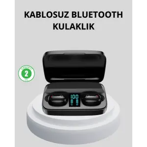 TWS Bluetooth Kulaklık 1800mAh Şarj Kutulu Dijital Ekranlı