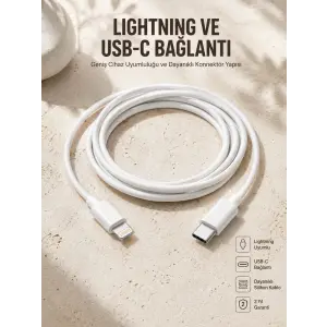 Type-C Ligtning 30W İOS Şarj Kablosu Hızlı Şarj Kablosu