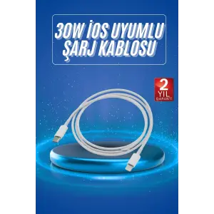 Type-C Ligtning 30W İOS Şarj Kablosu Hızlı Şarj Kablosu