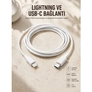 Type-C Ligtning 30W İOS Şarj Kablosu Hızlı Şarj Kablosu