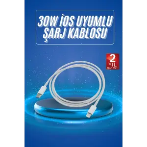 Type-C Ligtning 30W İOS Şarj Kablosu Hızlı Şarj Kablosu
