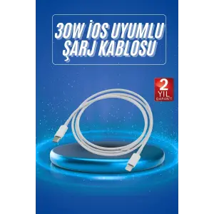 Type-C Ligtning 30W İOS Şarj Kablosu Hızlı Şarj Kablosu
