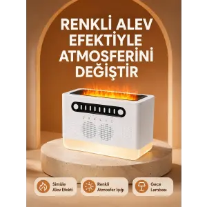 Type-C Şarjlı Kablosuz Hoparlör Beyaz Gürültü ve Atmosfer Işığı