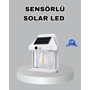 Üç Modlu Güneş Enerjili Duvar Lambası 1800mAh Bataryalı ve Hareket Sensörlü