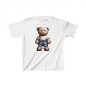 Unisex Çocuk Baskılı T-Shirt - Beyaz