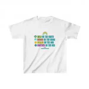 Unisex Çocuk Baskılı T-Shirt - Beyaz