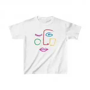 Unisex Çocuk Baskılı T-Shirt - Beyaz