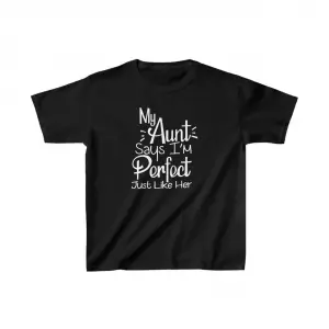 Unisex Çocuk Baskılı T-Shirt - Siyah