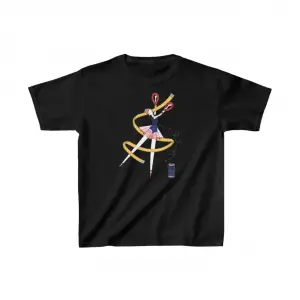 Unisex Çocuk Baskılı T-Shirt - Siyah