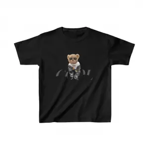 Unisex Çocuk Baskılı T-Shirt - Siyah