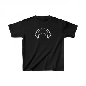 Unisex Çocuk Baskılı T-Shirt - Siyah