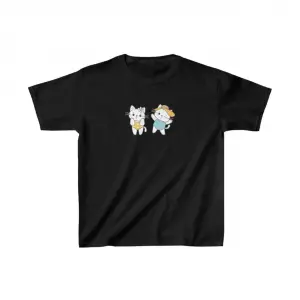 Unisex Çocuk Baskılı T-Shirt - Siyah