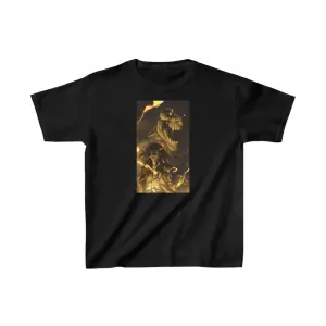 Unisex Çocuk Baskılı T-Shirt - Siyah