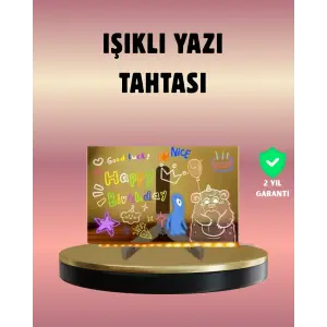 USB Bağlantılı LED Akrilik Çizim ve Not Tahtası
